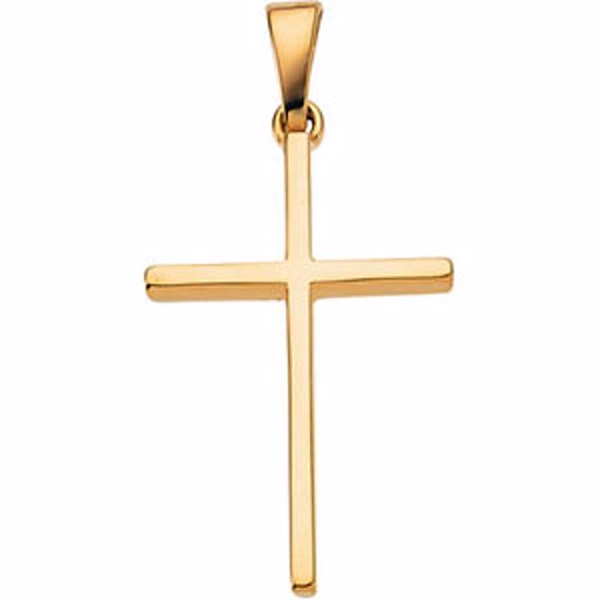R16227:103728:P 14kt Yellow 22.75x15mm Cross Pendant