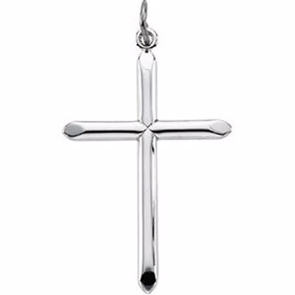 R16273:104172:P Sterling Silver 35x24mm Cross Pendant