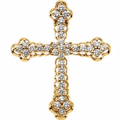 R80084D:104147:P 14kt Yellow Cross Pendant Mounting