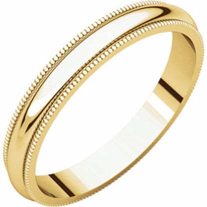 MG15:112794:P 10kt Yellow 3mm Milgrain Band