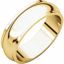 HRE12:113089:P 10kt Yellow 6mm Half Round Edge Band