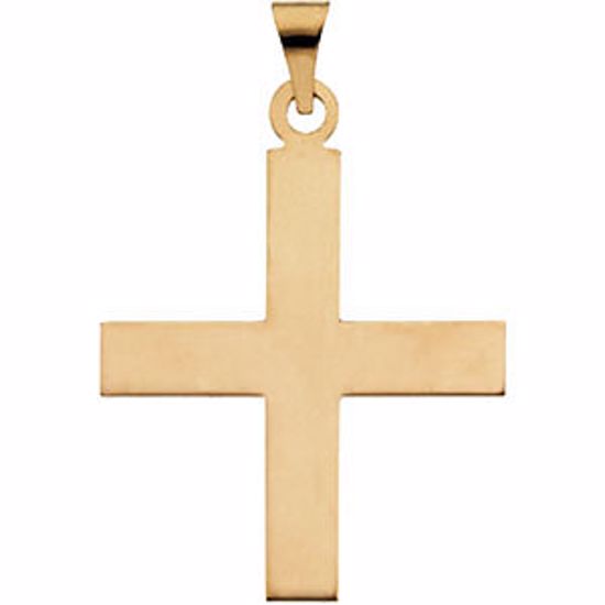 R16090:130426:P 14kt Yellow 27.5x25mm Greek Cross Pendant