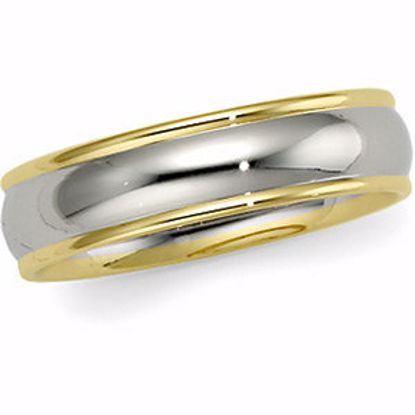 5975:141992:P 14kt White & Yellow 6mm Comfort Fit Band Size 11