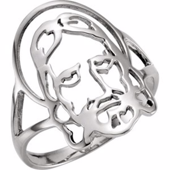 R16615:144151:P Face of Jesus Ring