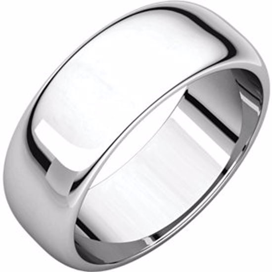 HR6:149202:P 10kt White 7mm Half Round Band