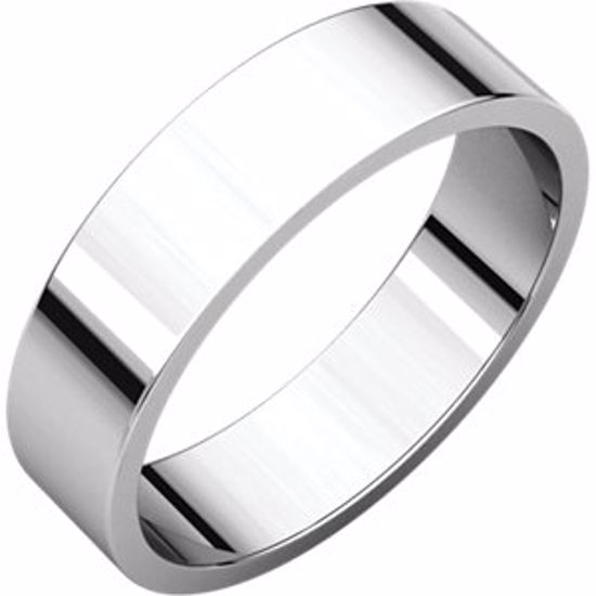 F9.5:150116:P 10kt White 5mm Flat Band