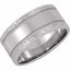 50094:180178:P 14kt White 8.5mm Hand Engraved Band Size 8
