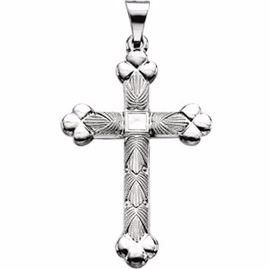 R16212:164241:P Platinum 32x22mm Cross Pendant