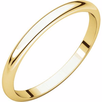 HR11:165600:P 10kt Yellow 2mm Half Round Band