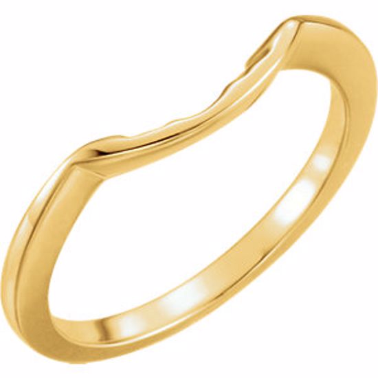 12696:202894:P 14kt Yellow Band for 7.4mm Engagement Ring