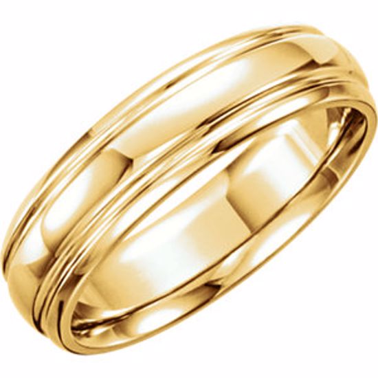 50107:192905:P 14kt Yellow 6mm Grooved Band Size 7