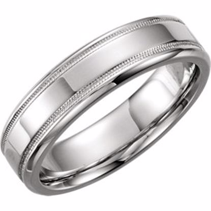 50098:193518:P Platinum 6mm Design Band Size 4