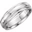 50107:193695:P Platinum 6mm Grooved Band Size 10