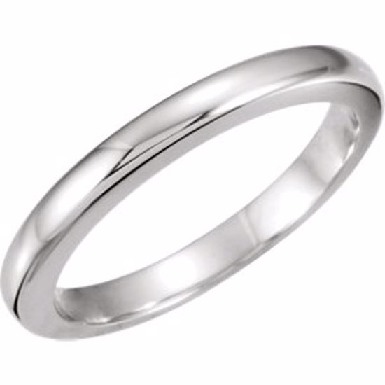 50113:212743:P Platinum #10 Tapered Bombé Solstice Solitaire&#174; Band for .75-1.25 CT