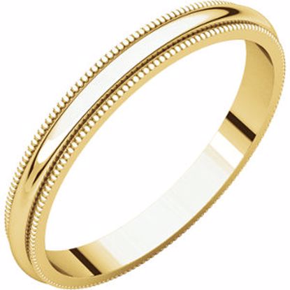 MG10:213281:P 10kt Yellow 2.5mm Milgrain Band