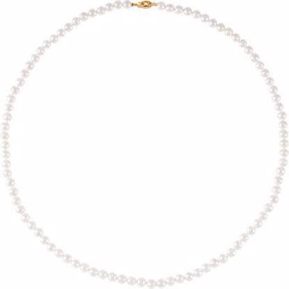 61203:214618:P 14kt Yellow 6-6.5mm Akoya Cultured Pearl 24" Strand