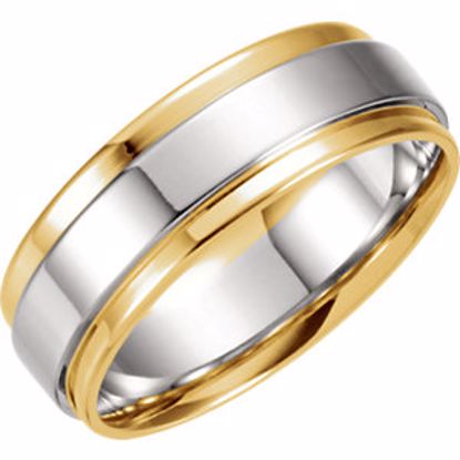 50138:221901:P 14kt White & Yellow 7.5 mm Band Size 11.5
