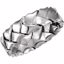 50052:217018:P Platinum 6mm Hand Woven Band Size 12