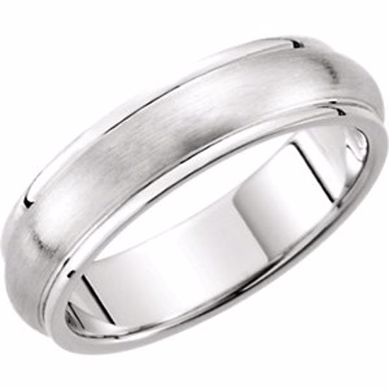 50165:222572:P 14kt White 5mm Design Band Size 7