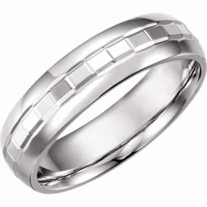 50186:234828:P 14kt White 6mm Design Band Size 12