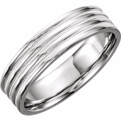 50191:234992:P 14kt White 6mm Grooved Band Size 5