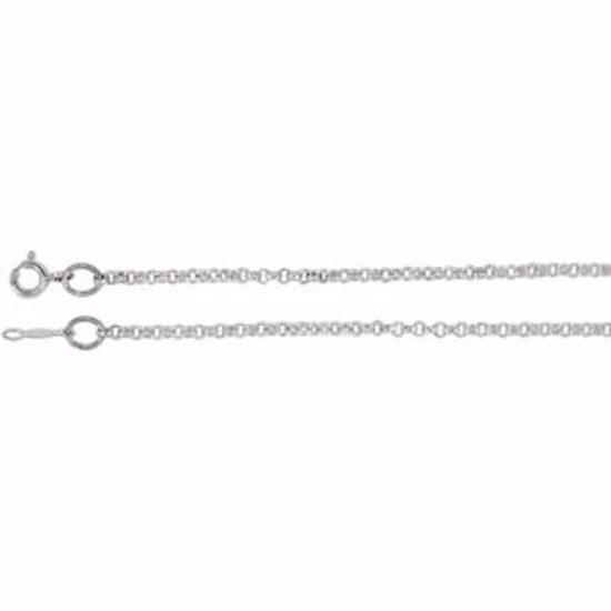 CH432:240042:P Sterling Silver 2mm Rolo 20" Chain