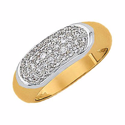 61231:246308:P 14kt Yellow & White 1/2 CTW Diamond Anniversary Band Size  7