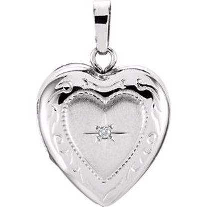 21825:240983:P Heart Locket with Diamond Accent