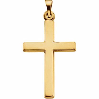 R41136:243012:P 14kt Yellow 24.5x16.5mm Cross Pendant 