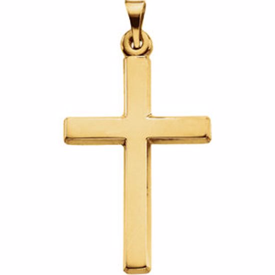 R41136:243012:P 14kt Yellow 24.5x16.5mm Cross Pendant 
