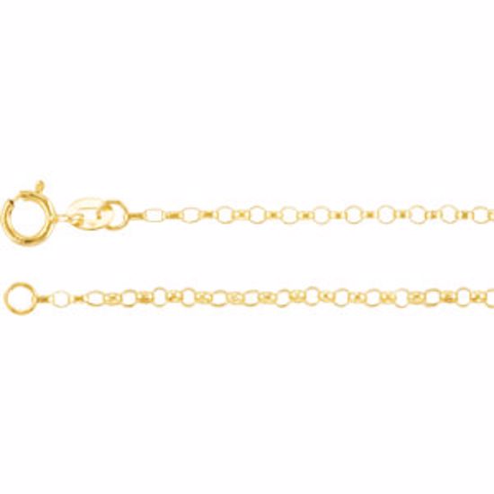 CH226:244821:P 14kt Yellow 1.5mm Hollow Belcher Rolo 24" Chain
