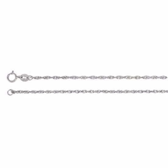 CH74:245000:P 14kt White 1.75mm Solid Rope 20" Chain
