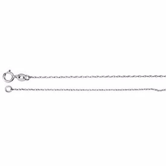 CH19:244824:P 14kt White .75mm Solid Rope 18" Chain
