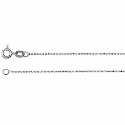 CH227:244575:P 14kt White Solid Diamond-Cut Bead 18" Chain