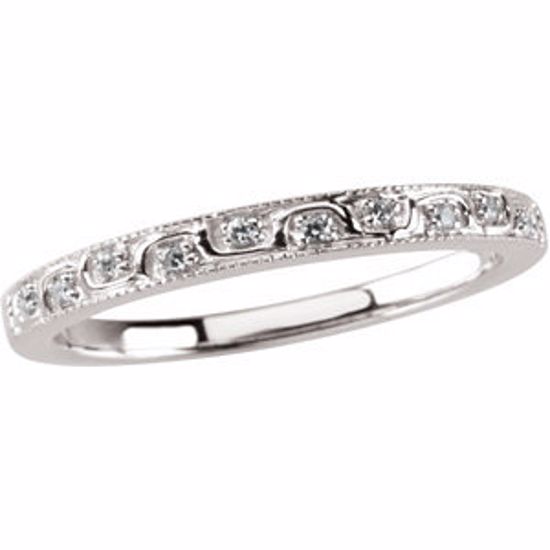 62292:274363:P 14kt White .07 CTW Bridal Band