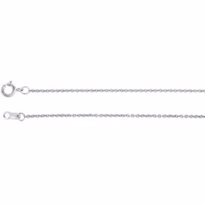 CH132:282861:P 18kt White 1mm Solid Cable 20" Chain