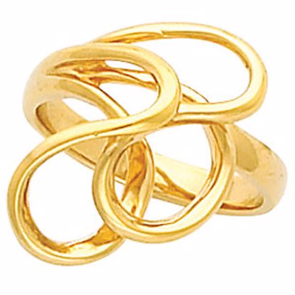 4144:4524:P 14kt Yellow Freeform Ring
