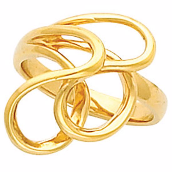 4144:4524:P 14kt Yellow Freeform Ring