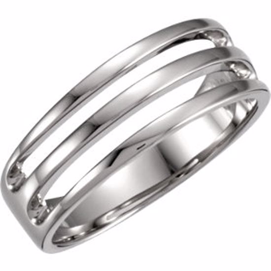 4508:5604:P 14kt White Men's 7mm Bar Style Band