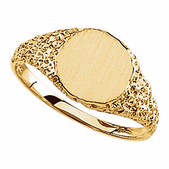5201:6393:P 14kt Yellow Signet Ring