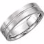 50490:288786:P 14kt White 6mm Grooved Band Size 7 