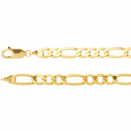 CH629:288097:P 14kt Yellow 5.5mm Figaro 20" Chain
