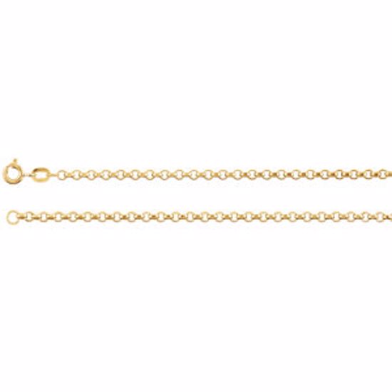 CH639:288265:P 14kt Yellow 2mm Rolo 20" Chain
