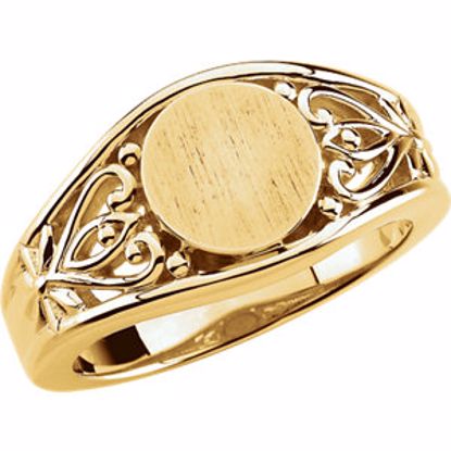 50493:294608:P 18kt Yellow Signet Ring
