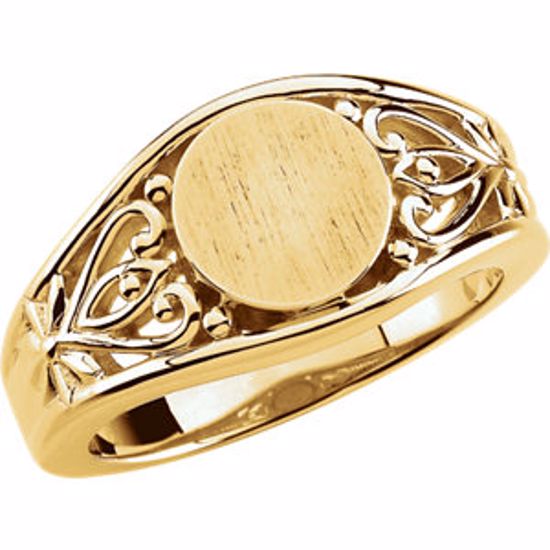 50493:294608:P 18kt Yellow Signet Ring
