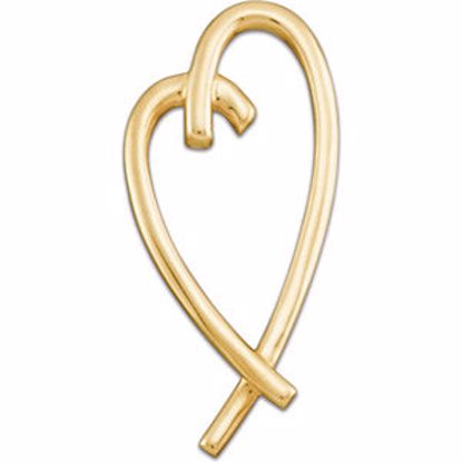 82985:303962:P 14kt Yellow Heart Pendant Slide