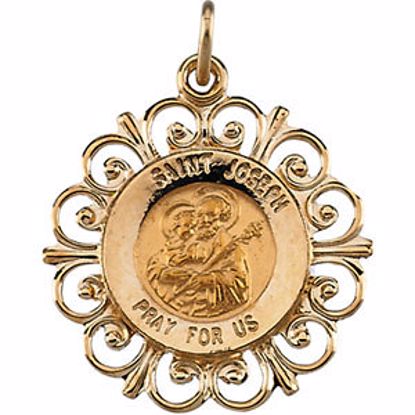 R41507:304557:P 14kt Yellow 18.5mm St. Joseph Medal