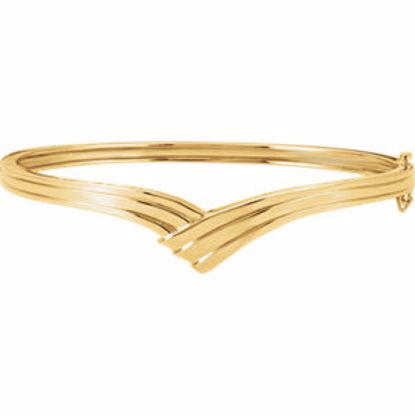 BRC8:25230:P Hinged Bangle Bracelet