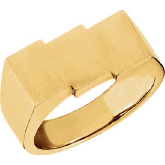 9470:48082:P 14kt Yellow 8x18mm Men's Signet Ring 