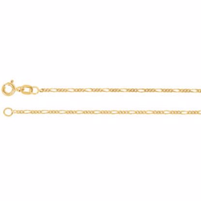 CH8:31870:P 14kt Yellow 1.5mm Solid Figaro 18" Chain
